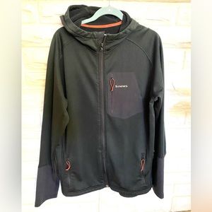 Simms zip up hoody waffle weave fleece jacket base layer